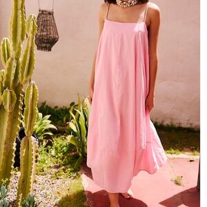 Free People Light Pink Midi Dress